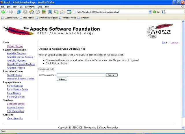 Apache axis 2 java